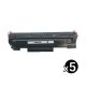 Compatible HP CB435A (35A) Value Pack (5 Black)