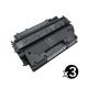 Compatible HP CE390X (90X) Value Pack (3 Black)