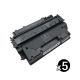 Compatible HP CE390X (90X) Value Pack (5 Black)
