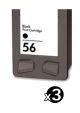 Compatible HP 56 Value Pack of 3 ( 3 Black )