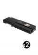 Compatible Fuji Xerox CT202033 Black Toner-11000 pages Value Pack (2 Black)