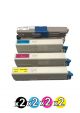 Compatible Oki C532DN MC573DN Toner Value 8 Pack ( 2 Black + 2 Cyan + 2 Magenta + 2 Yellow )