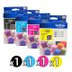 Genuine Brother 133 Value Pack (1 Black + 1 Cyan + 1 Magenta + 1 Yellow)