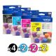 Genuine Brother 133 Value Pack (4 Black + 2 Cyan + 2 Magenta + 2 Yellow)