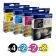 Genuine Brother 137XL-135XL Value Pack (1 Black + 1 Cyan + 1 Magenta + 1 Yellow)