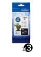 Genuine Brother LC-436XLBK High Yield Black Ink Cartridge Value Pack (3 Black)