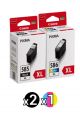 Genuine Canon PG585XL CL586XL Value Pack ( 2 Black + 1 Colour )
