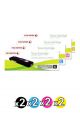 Genuine Fuji Xerox CT202033-202036 Toner Value Pack (2 Black + 2 Cyan + 2 Magenta + 2 Yellow)
