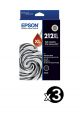 Genuine Epson 212BXL Value Pack (3 Black)