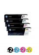 Genuine HP #206X Toner Value Pack of 8 ( 2 Black + 2 Cyan + 2 Magenta + 2 Yellow )