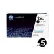 Genuine HP CF226X (26X) Value Pack (5 Black)
