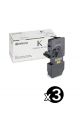 Genuine Kyocera K5224 Black Cartridge Value Pack of 3 (3 Black)