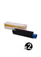 Genuine Oki B432 Black Toner Value Pack of 2 ( 2 Black ) (45807103 )
