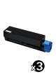Compatible Oki B411 B431 Black Toner Value Pack of 3 ( 3 Black ) (44574703 )