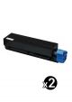 Compatible Oki B432HY Black Toner Value Pack of 2 ( 2 Black ) ( 45807107 )