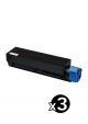 Compatible Oki B432HY Black Toner Value Pack of 3 ( 3 Black ) ( 45807107 )