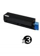Compatible Oki MB451 High Yield Black Toner Value Pack of 3 (3 Black ) (44992407)