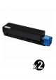 Compatible Oki M451 High Yield Black Toner Value Pack of 2 (2 Black ) (44992407)